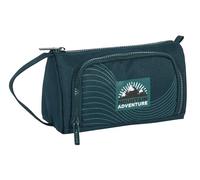 Safta Adventure Trousse avec Poche Amovible remplie pour Enfants, idéale pour Les Enfants d'âge Scolaire, Confortable et Polyvalente, qualité et résistance, 20 x 8,5 x 11 cm, Couleur, Bleu foncé,
