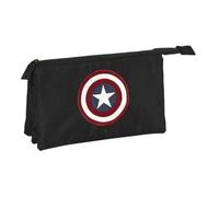 Safta Article, Trousse Triple Captain America Teen Mixte Enfant, Multicolore, M