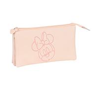 Trousse triple fille Safta Disney Minnie Baby Beige 22x12x3 cm