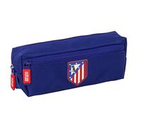Atlético de Madrid - Trousse Triple Petite, Trousse pour Enfant, idéale pour Les Enfants d'âge Scolaire, Confortable et Polyvalente, qualité et résistance, 22 x 6 x 8,5 cm