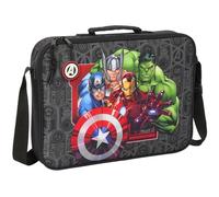 Safta AVENGERS VENDETTA - Portefeuille extrascolaire, sac à bandoulière, confortable et polyvalent, qualité et résistance, 38 x 6 x 28 cm, Noir, M, Décontracté