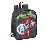 safta Avengers Vendetta - Sac à dos pour enfant, sac à dos d'école, adaptable au chariot, idéal pour crèche, confortable et polyvalent, qualité et résistance, 22 x 10 x 27 cm, Noir, M, Décontracté