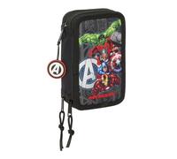 safta Avengers Vendetta - Trousse Scolaire avec 37 Outils Inclus, Trousse pour Enfant, idéale pour Les Enfants de 5 à 14 Ans, Confortable et Polyvalente, qualité et résistance, 12,5 x 5,5 x 19,5 cm,