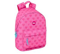 safta BARBIE CORAZONES - Sac à dos pour ordinateur portable 14,1", idéal pour les jeunes de différents âges, confortable et polyvalent, qualité et résistance, 31 x 16 x 41 cm, rose, M, Décontracté