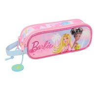 safta Barbie Painterly Trousse Double pour Enfant, idéale pour Les Enfants d'âge Scolaire, Confortable et Polyvalente, qualité et résistance, 21 x 6 x 8 cm, Rose/Bleu Ciel, M, Décontracté