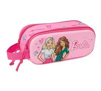 safta Barbie Trousse Double 3D pour Enfants d'âge Scolaire, Confortable et Polyvalente, qualité et résistance, 21 x 6 x 8 cm, Rose/Fuchsia, Rose/Fuchsia, Estándar, Décontracté