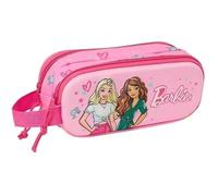 SAFTA Barbie Trousse Double 3D pour Enfants d'âge Scolaire, Confortable et Polyvalente, qualité et résistance, 21 x 6 x 8 cm, Rose/Fuchsia, Rose/Fuchsia, Estándar, Décontracté