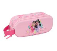 BARBIE - Trousse double 3D, trousse pour enfant, idéale pour les enfants d'âge scolaire, confortable et polyvalente, qualité et résistance, 21 x 6 x 8 cm