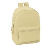 SAFTA Basic Beige - Sac à dos pour ordinateur portable 15,6" et USB, idéal pour les jeunes de différents âges, tissu recy onfortable et polyvalent, qualité et résistance, 31 x 18 x 44 cm