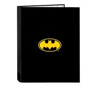 Safta BATMAN GAME OVER Classeur avec feuilles 4 anneaux, idéal pour enfants de différents âges, confortable et polyvalent, qualité et résistance, 26,5 x 33 cm, Noir, M, Décontracté