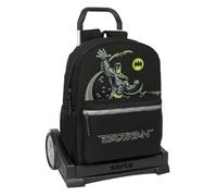 safta BATMAN GAME OVER - Sac à dos ergonomique, avec chariot Evolution, idéal pour les enfants de différents âges, confortable et polyvalent, qualité et résistance, 32 x 14 x 43 cm, Noir, M,