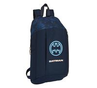 Safta BATMAN LEGENDARY - Mini sac à dos pour un usage quotidien, idéal pour les enfants de différents âges, confortable et polyvalent, qualité et résistance, 22 x 10 x 39 cm, couleur bleu marine, bleu