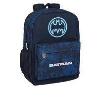 Safta BATMAN LEGENDARY - Sac à dos scolaire, adaptable au chariot, idéal pour les enfants de différents âges, confortable et polyvalent, qualité et résistance, 32 x 14 x 43 cm, couleur bleu marine