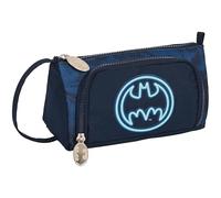 Safta Batman Legendary Trousse avec Poche Amovible remplie pour Enfants, idéale pour Les Enfants d'âge Scolaire, Polyvalente, qualité et résistance, 20 x 8,5 x 11 cm, Bleu Marine, Bleu Marine,