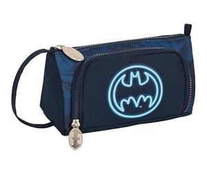 Safta Batman Legendary Trousse avec Poche Amovible remplie pour Enfants, idéale pour Les Enfants d'âge Scolaire, Polyvalente, qualité et résistance, 20 x 8,5 x 11 cm, Bleu Marine, Bleu Marine,