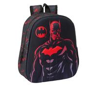 safta BATMAN - Sac à dos d'école, avec design 3D, adaptable au chariot, idéal pour les enfants de différents âges, confortable et polyvalent, qualité et résistance, 27 x 10 x 33 cm, couleur noire,