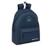 safta Benetton Basic Anthracite - Day Pack Enfant, Sac à dos pour enfant, qualité et résistance maximale, confortable et polyvalent, 33 x 15 x 42 cm