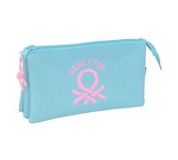 SAFTA BENETTON - Trousse - triple - bleu clair