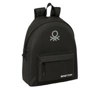safta BENETTON BASICS NOIR - Day Pack Enfant, Sac à dos pour enfant, qualité et résistance maximale, confortable et polyvalent, 33 x 15 x 42 cm