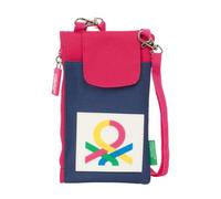 safta Benetton Cherry - Porte-Monnaie Standard, pour téléphone Portable, Confortable et Polyvalent, qualité et résistance, 19 x 10 cm, Cerise/Bleu Marine, M, Décontracté