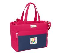 safta Benetton Cherry - Sac pour ordinateur portable 14,1" avec poche, sac à dos, idéal pour enfants de différents âges, confortable et polyvalent, qualité et résistance, 54 x 17 x 31 cm, Cerise/bleu