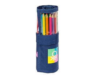 safta Benetton Cool Trousse à Crayons Enroulable utile Incluse pour Les Enfants de 5 à 14 Ans, Confortable et Polyvalente, qualité et résistance, 7 x 20 cm