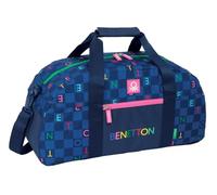 Safta Benetton DAMERO Sac de Sport, idéal pour Enfants de différents âges, Confortable et Polyvalent, qualité et résistance, 50 x 26 x 20 cm, Bleu Marine, M, Décontracté