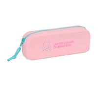 safta Benetton Dolce Trousse carrée en Silicone, idéale pour Les Enfants d'âge Scolaire, Confortable et Polyvalente, qualité et résistance, 18,5 x 5,5 x 7,5 cm
