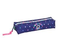 safta Benetton Drop - Trousse rectangulaire pour Enfant, idéale pour Les Enfants d'âge Scolaire, Confortable et Polyvalente, qualité et résistance, 22 x 7 x 40 cm