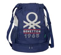 Benetton Varsity Sac à dos, idéal pour enfants de différents âges, confortable et polyvalent, qualité et résistance, 34 x 15 x 43 cm, bleu marine/gris, bleu marine/gris, Estándar, Décontracté