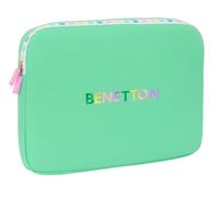 safta Benetton Mint Housse pour ordinateur portable 15,6", idéale pour enfants de différents âges, confortable et polyvalente, qualité et résistance, 39,5 x 3,5 x 27,5 cm, Vert menthe pastel, M,