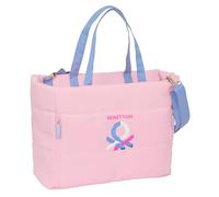 Safta Sac pour ordinateur portable Benetton 14,1" avec poche Rose Enfant 54x17x31 cm
