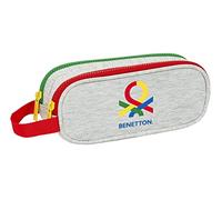 safta Benetton Pop Trousse pour Enfant pour Enfants de 5 à 14 Ans, Confortable et Polyvalent, qualité et résistance, 21 x 6 x 8 cm, Gris, Gris, Estándar, décontracté