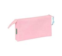 SAFTA BENETTON - Trousse - triple - rose pastel