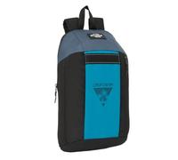 safta BLACKFIT8 CALIFORNIA - Mini sac à dos pour un usage quotidien, idéal pour les enfants de différents âges, confortable et polyvalent, qualité et résistance, 22 x 10 x 39 cm, Noir/bleu, M,