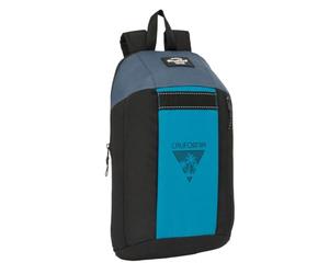 safta BLACKFIT8 CALIFORNIA - Mini sac à dos pour un usage quotidien, idéal pour les enfants de différents âges, confortable et polyvalent, qualité et résistance, 22 x 10 x 39 cm, Noir/bleu, M,