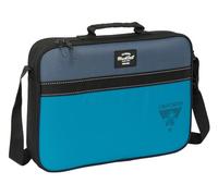 Safta BLACKFIT8 CALIFORNIA - Portefeuille extrascolaire, tissu recyclable, porte-tout, bandoulière, confortable et polyvalent, qualité et résistance, 38 x 6 x 28 cm, Noir/bleu, M, Décontracté