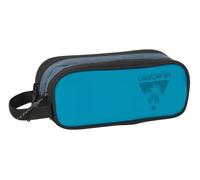 Safta BLACKFIT8 CALIFORNIA - Trousse double, tissu recyclable, trousse pour enfant, idéale pour les enfants d'âge scolaire, confortable et polyvalente, qualité et résistance, 21 x 6 x 8 cm, Noir/bleu,