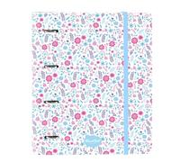 Safta BLACKFIT8 Cool Classeur 4 anneaux de 35 cm avec 100 feuilles A4, idéal pour enfants de différents âges, confortable et polyvalent, qualité et résistance, 27 x 3,5 x 32 cm, multicolore, M,