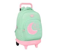 Safta BLACKFIT8 Moon - Grand Sac à Dos à roulettes, Compact, Amovible, idéal pour Les Enfants de différents âges, Confortable et Polyvalent, qualité et résistance, 33 x 22 x 45 cm, Couleur Verte,
