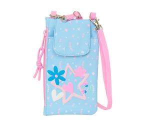 safta BLACKFIT8 Smile - Porte-téléphone Portable, Porte-Monnaie, pour téléphone Portable, Confortable et Polyvalent, qualité et résistance, 19 x 10 cm, Bleu Clair/Rose Clair, M, Décontracté