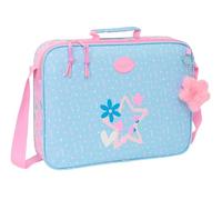safta BLACKFIT8 SMILE - Portefeuille extrascolaire, sac à bandoulière, confortable et polyvalent, qualité et résistance, 38 x 6 x 28 cm, Bleu clair/rose clair, M, Décontracté