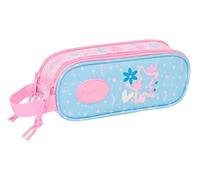 BLACKFIT8 SMILE - Trousse double pour enfant, idéale pour les enfants d'âge scolaire, confortable et polyvalente, qualité et résistance, 21 x 6 x 8 cm, Bleu clair/rose clair, M, Décontracté
