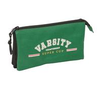 safta BLACKFIT8 Varsity Trousse Triple pour Enfant, idéale pour Les Enfants d'âge Scolaire, Confortable et Polyvalente, qualité et résistance, 22 x 3 x 12 cm