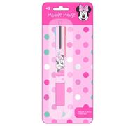 safta | blister de stylo rétractable 4 couleurs Minnie Mouse Minty Disney, dimensions : 8 x 19 cm
