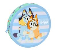 Safta Blue Sisters - Round Pencil Case, with 18 Pieces, Easy Cleaning, Children'