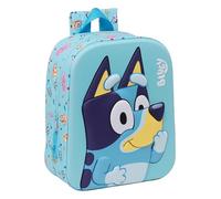 Safta Sac à dos de crèche Blue 3D – adaptable au chariot, nettoyage facile – 22x10x27 cm bleu