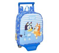safta BLUEY Let's Play - Sac à Dos de crèche avec Chariot, idéal pour Enfants de différents âges, Confortable et Polyvalent, qualité et résistance, 22 x 10 x 27 cm, Bleu, M, Décontracté