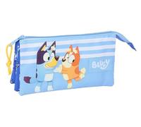 Safta Trousse triple Bluey "Let's Play" Bleu 22 x 3 x 12 cm pour enfants