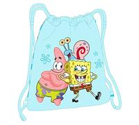 Safta 612291855 Sac Plat Junior Bob l'éponge Stay Positive 26 x 34 x 1 cm Jeunesse Unisexe, Multicolore, 26x1x34 cm